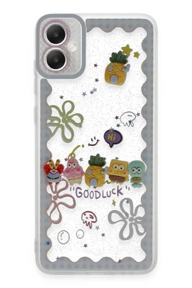 Newface Samsung Galaxy A05 Kılıf Sweet Desenli Silikon Kapak - Açık Mavi ürün görseli 1