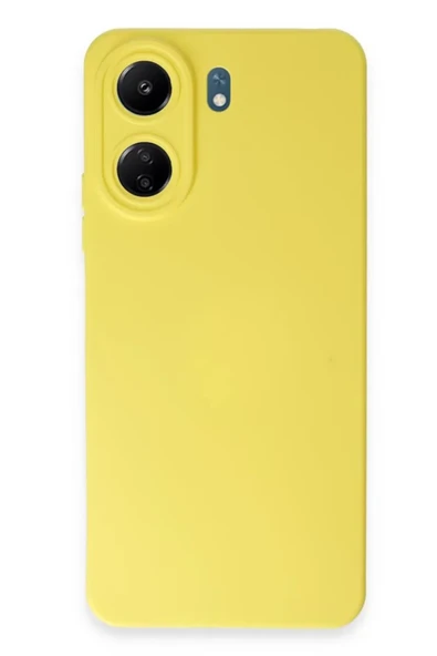 Newface Xiaomi Redmi 13C Kılıf Nano içi Kadife Silikon - Sarı ürün görseli 1