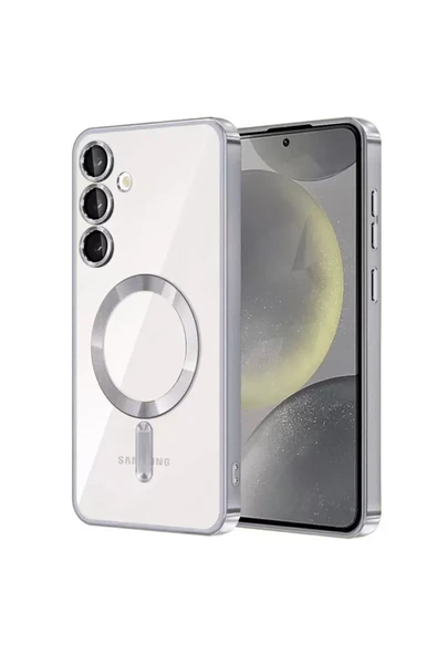 Newface Samsung Galaxy S24 Kılıf Kross Magneticsafe Kapak - Gümüş ürün görseli 1