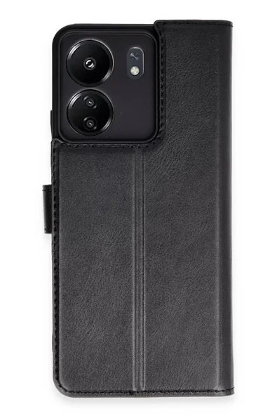 Newface Xiaomi Redmi 13C Kılıf Trend S Plus Kapaklı Kılıf - Siyah ürün görseli 1