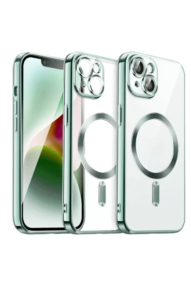 Newface Apple iPhone 15 Kılıf Kross Magneticsafe Kapak - Açık Yeşil ürün görseli 1