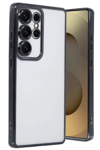 Newface Samsung Galaxy S25 Ultra Kılıf Razer Lensli Silikon - Siyah ürün görseli 1