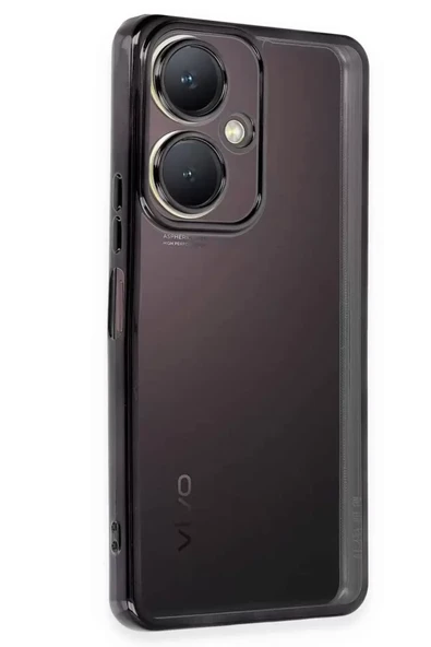 Newface Vivo Y27 Kılıf Razer Lensli Silikon - Siyah ürün görseli 1