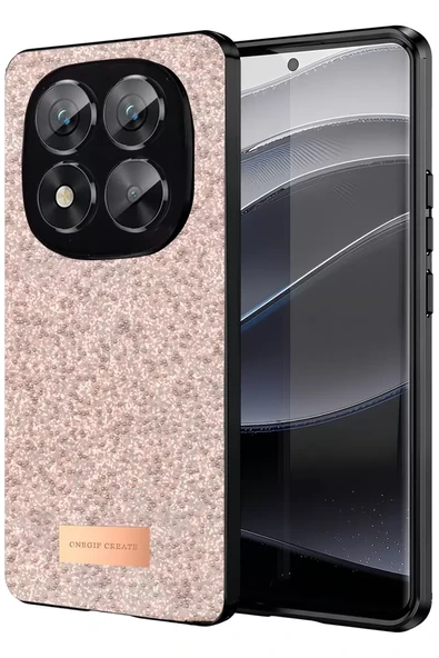 Onegif Xiaomi Redmi Note 14 Pro 5G Bright Simli Kapak - Pembe ürün görseli 1