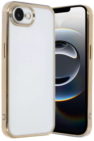 Newface Apple iPhone 16E Kılıf Razer Lensli Silikon - Gold ürün görseli 1