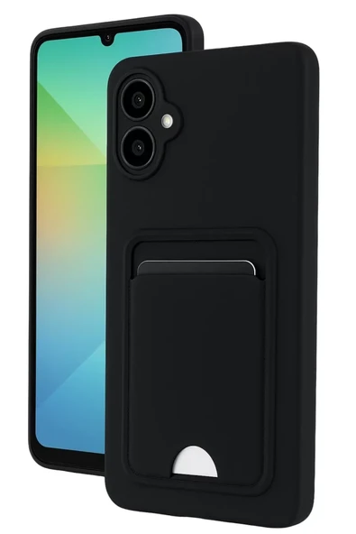 Newface Samsung Galaxy A06 Kılıf Kelvin Kartvizitli Silikon - Siyah ürün görseli 1
