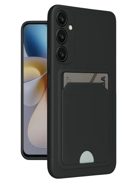 Newface Samsung Galaxy A16 5G Kılıf Kelvin Kartvizitli Silikon - Siyah ürün görseli 1