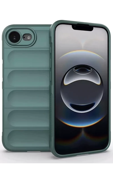 Newface Apple iPhone 16E Kılıf Optimum Silikon - Koyu Yeşil ürün görseli 1