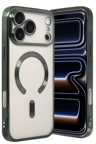 Newface Apple iPhone 17 Pro Kross Magneticsafe Kapak - Koyu Yeşil ürün görseli 1