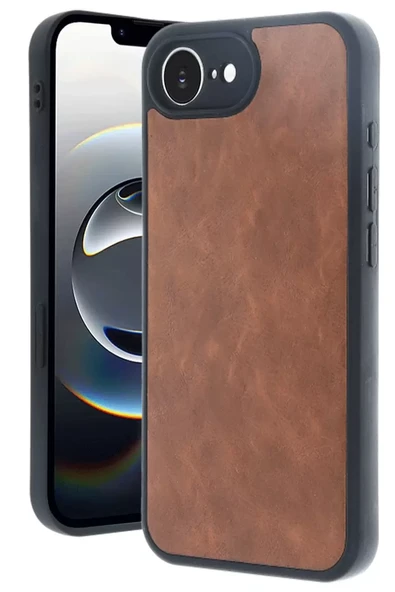 Newface Apple iPhone 16E Kılıf Aras Deri Kapak - Taba ürün görseli 1