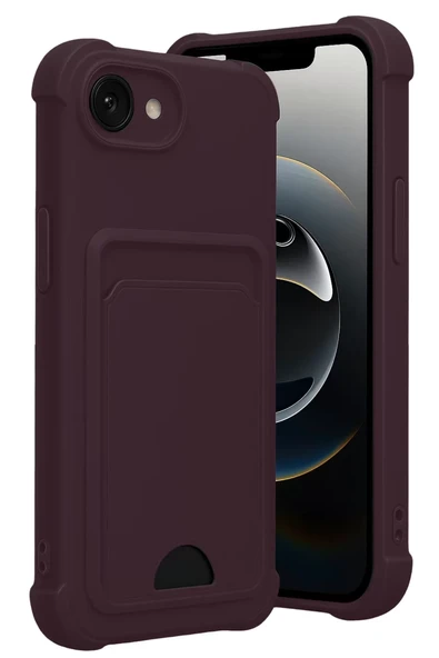 Newface Apple iPhone 16E Kelvin Kartvizitli Silikon - Derin Mor ürün görseli 1