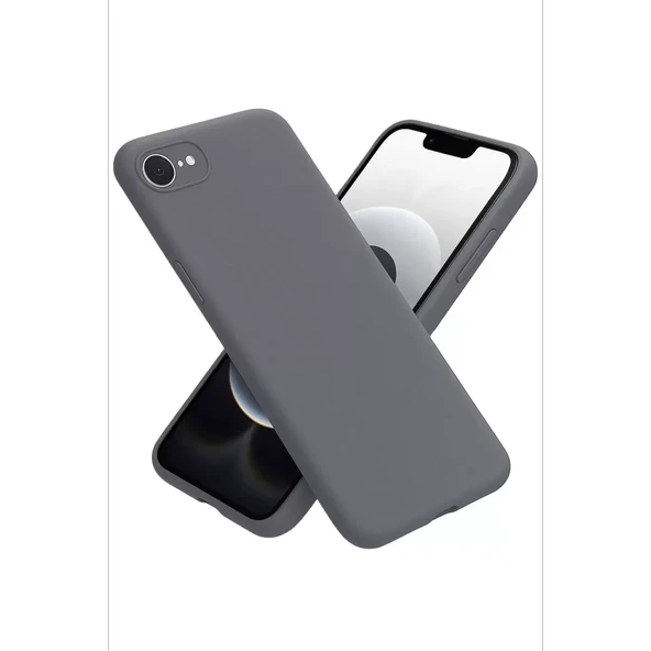 Newface Apple iPhone 16E Kılıf First Silikon - Gri - Resim 2