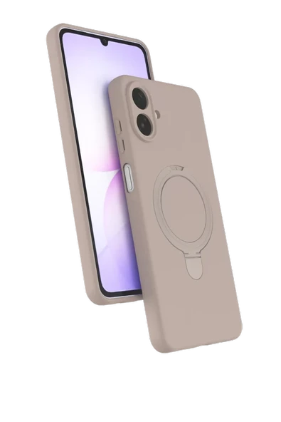Newface Samsung Galaxy A07 4G Regal Magsafe Standlı Kapak - Çöl Titanyum ürün görseli 1