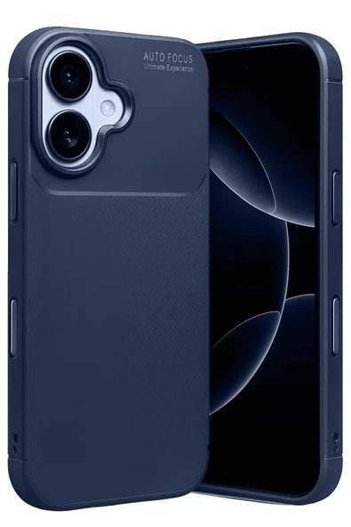 Newface Apple iPhone 17 Auto Focus Karbon Kapak - Lacivert ürün görseli 1