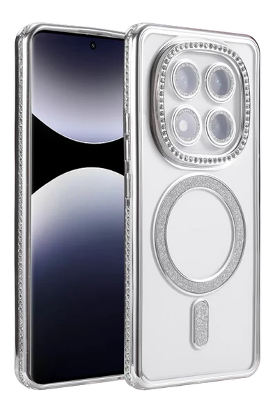 Newface Xiaomi Redmi Note 14 Pro 5G Joke Simli Magneticsafe Kılıf - Gümüş ürün görseli 1