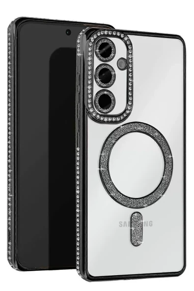 Newface Samsung Galaxy S25 FE Joke Simli Magneticsafe Kılıf - Siyah ürün görseli 1