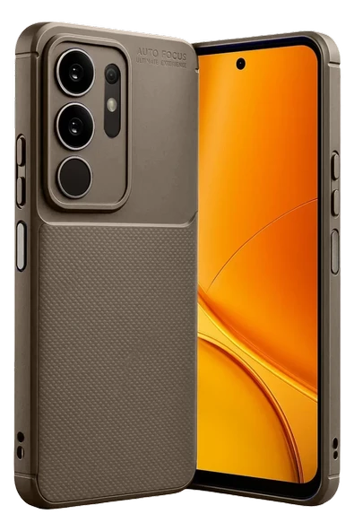 Newface Vivo Y29 4G Auto Focus Karbon Kapak - Kahverengi ürün görseli 1
