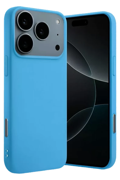 Newface Apple iPhone 17 Pro Max Nano içi Kadife Silikon - Mavi ürün görseli 1