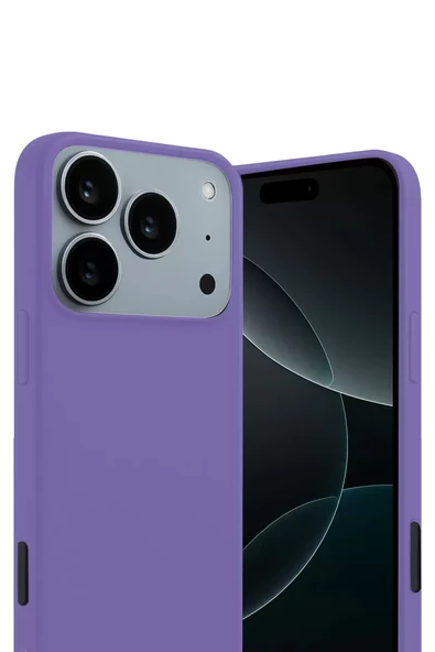Newface Apple iPhone 17 Pro Max First Silikon - Lila - Resim 2