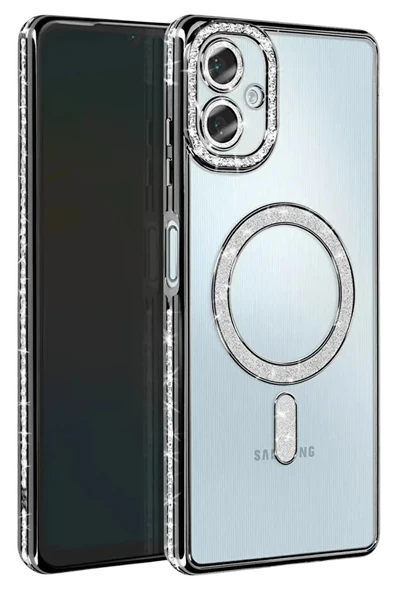 Newface Samsung Galaxy A07 4G Joke Simli Magneticsafe Kılıf - Siyah ürün görseli 1