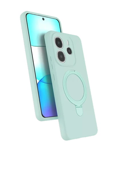 Newface Xiaomi Redmi Note 14 4G Regal Magsafe Standlı Kapak - Su Yeşili ürün görseli 1