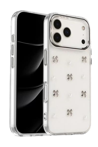 Newface Apple iPhone 17 Pro Max Fiyonk Desenli Kapak - Desen 8 ürün görseli 1