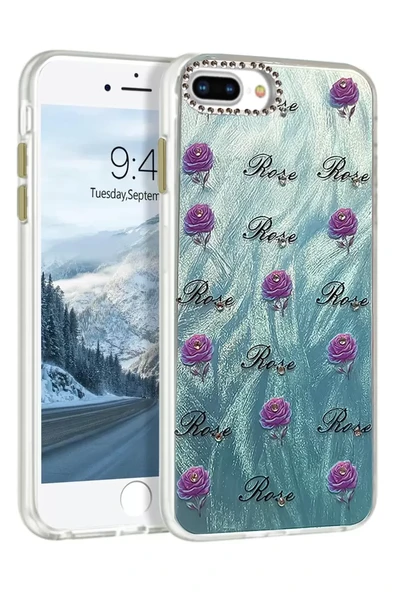 Newface Apple iPhone 7 Plus Kılıf Blade Aynalı Desenli Kapak - Desen 9 ürün görseli 1