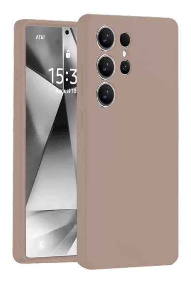 Newface Samsung Galaxy S25 Ultra Kılıf Nano içi Kadife Silikon - Pudra ürün görseli 1