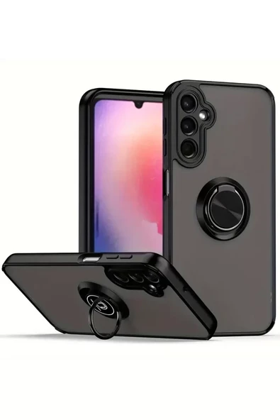 Newface Samsung Galaxy A17 5G Montreal Yüzüklü Silikon Kapak - Siyah ürün görseli 1