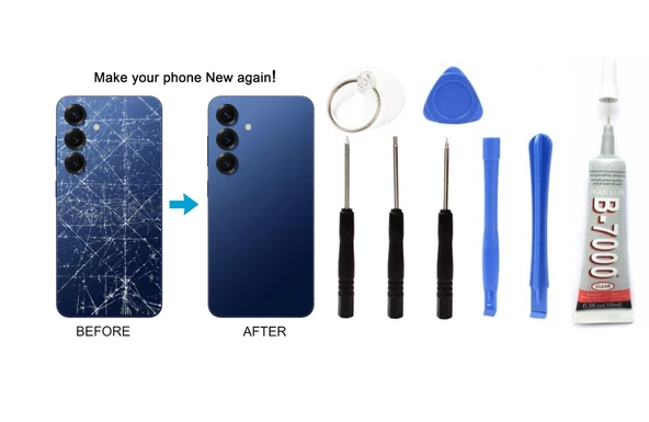 Samsung S25 Uyumlu Batarya Kapağı KAMERA LENSLİ (Y ürün görseli 1
