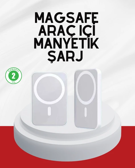 Şık Tasarımlı MagSafe Araç Telefon Tutucu TypeC Girişli ürün görseli 1