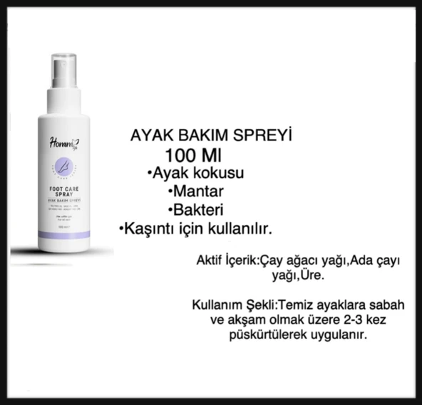 Bitkisel Ayak Koku  Bakım Spreyi - Resim 2
