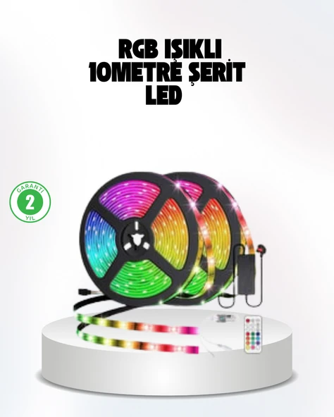 Müziğe Duyarlı Renkli Smart Şerit LED Işık USB Bağlantılı Ambiyans Aydınlatma ürün görseli 1
