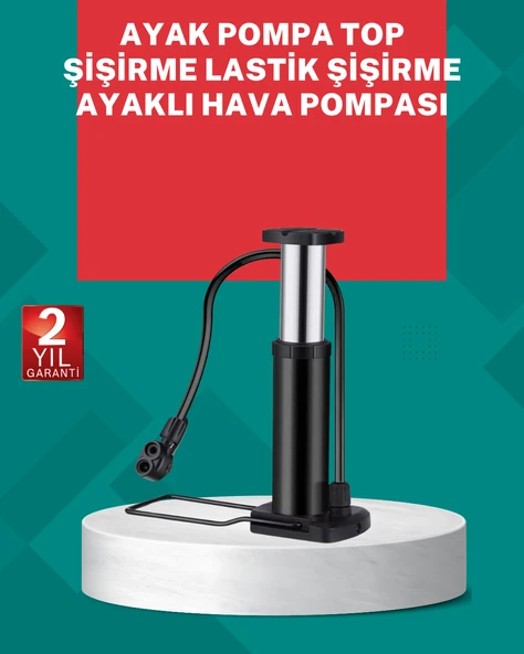 Manuel Ayak Pompası Extra Güçlü Lastik Şişirme Pompası ürün görseli 1