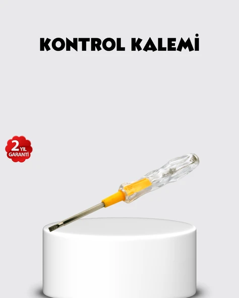 Neon Lambalı Elektrik Kontrol Kalemi Nikel Kaplama 110220V ürün görseli 1