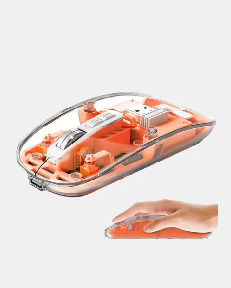 Kablosuz Çift Modlu Mouse – Bluetooth 5.0 + 2.4GHz - Resim 2