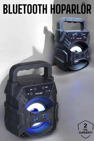 Taşınabilir Bluetooth Hoparlör Led Işıklı Uzun Pil Ömrü ürün görseli 1