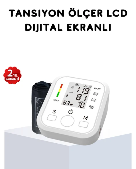 Üst Koldan Ölçüm Dijital Tansiyon Ai – IHB Aritmi Uyarılı ve Çift Hafızalı ürün görseli 1