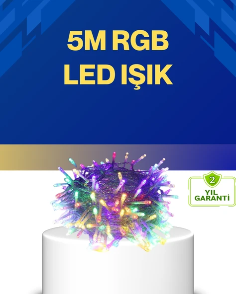 Dekoratif Peri Led 5 m 50 Ampullü faf Kablo Aydınlatma ürün görseli 1
