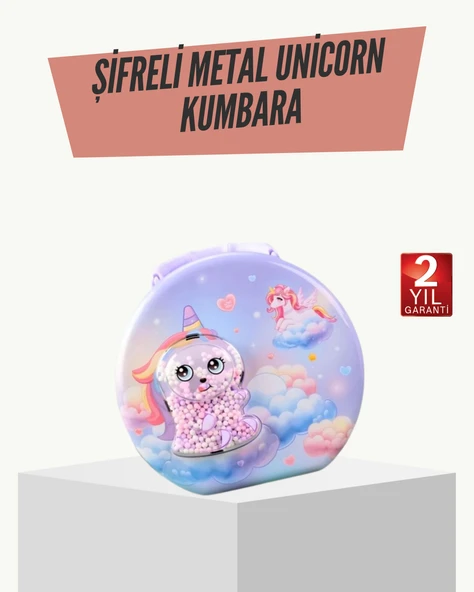Eğitici Şifreli Çocuk Para Kasası Dayanıklı Metal ürün görseli 1