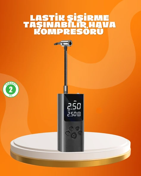 Çoklu Valf Adaptörlü Dijital Hava Pompası ürün görseli 1