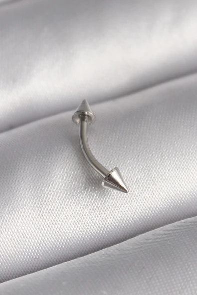 316L Çelik Gümüş Renk Çivi Model Piercing ürün görseli 1