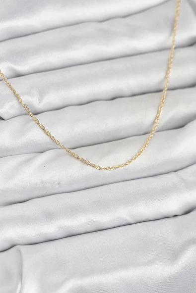 CM 14K Gold Renk Burgu Model 60 cm Kadın Ke ürün görseli 1