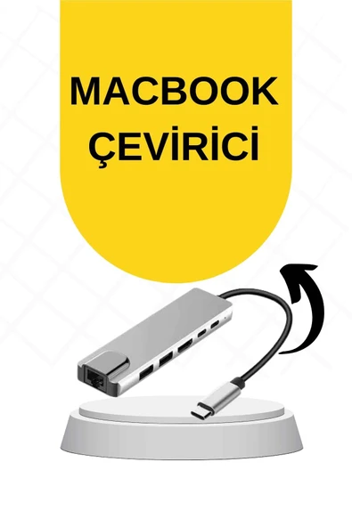 Macbook Pro/air Uyumlu USB TypeC 8 In 1 Hub Dönüştürücü Çevirici Çoklayıcı USB Hdmı Micro Sd 8 Girişli ürün görseli 1