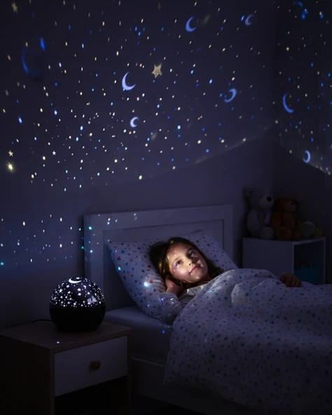 Fişli Yıldız Projektör Gece Lambası Müzikli - Resim 2