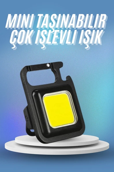 Işıldak USB Şarjlı Cep El Feneri Taşınabilir Mini Led Işık Çok Fonksiyonlu ürün görseli 1