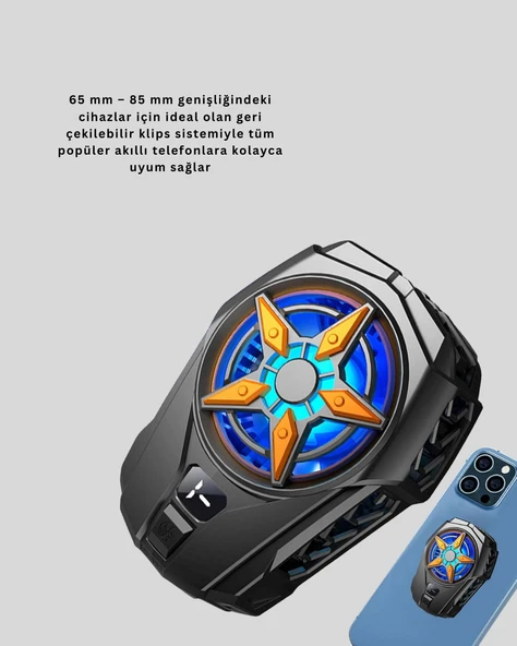 Evrensel Uyumlu TypeC Şarjlı Cep Telefonu Radyatörü - Resim 3