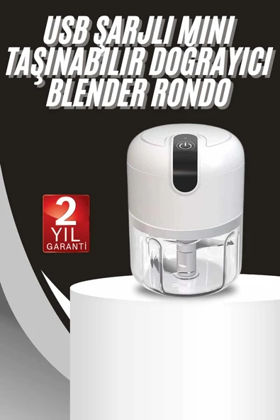Mini Doğrayıcı Rondo Taşınabilir Mini El Blender Paslanmaz Çelik ürün görseli 1