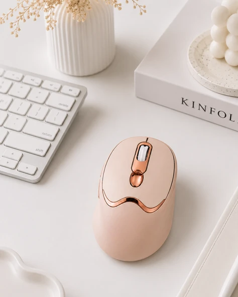 Sessiz Tıklama Özellikli Şarjlı Kablosuz Mouse Çoklu Cihaz Uyumlu ürün görseli 1