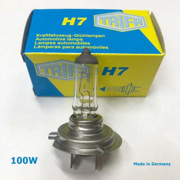 TRIFA H7 100 Watt 12V PX26d Hjen Far Ampulü 1 Adet Sarı 01608 ürün görseli 1